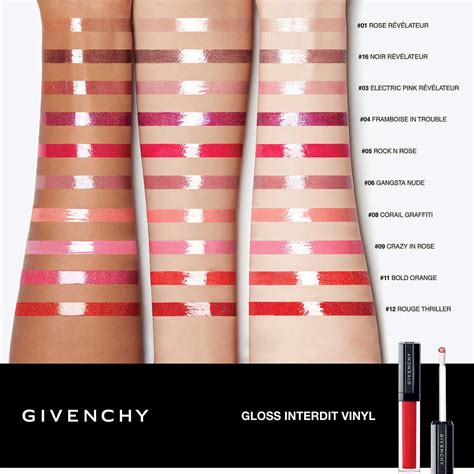 givenchy rouge interdit vinyl 06|givenchy gloss interdit vinyl swatches.